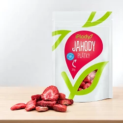 Jahody lyofilizované, plátky 20g